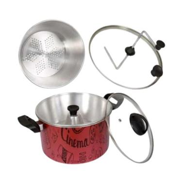 Imagem de Conjunto Panela Multifuncional 4 em 1: Pipoqueira, Pudim, Cozimento a 