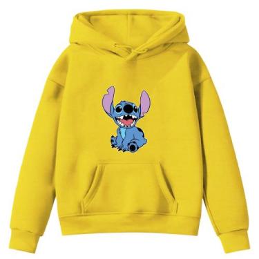 Imagem de Moletom Infantil Sti-tch Sentado Desenho Infância Bolso Canguru com Ca