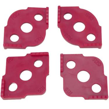 Imagem de Kit Gabarito De Canto Raios Corte Para Tupia 10 A 40 Graus