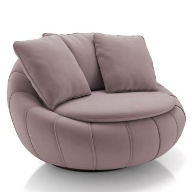 Imagem de Poltrona Decorativa Redonda Giratória com Almofadas Saphire M22 Veludo