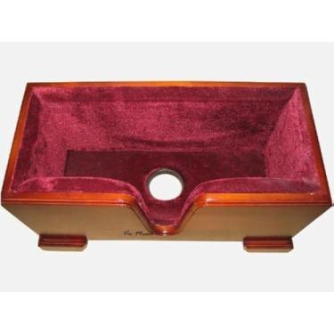 Imagem de Vio Music Suporte de Madeira para Violoncelo, Almofadas de Veludo Bordô