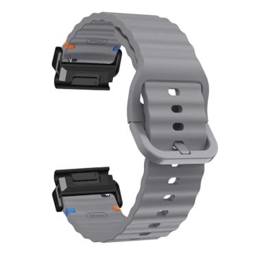 Imagem de Pulseira Esportivas Compatível com Garmin Fenix 5X GPS/Fenix 5X Puls, Silicone Macio com Fivela Ajustável Band de Substituição para Garmin Fenix 5X/Fenix 5X Puls Pulseiras para Homens e Mulheres (9)