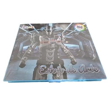 Imagem de Kit Estojo Material Escolar Infantil Para Pintura Maleta Com 166 Peças