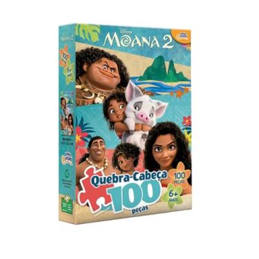 Imagem de Quebra-cabeça Moana 2 100 Peças Infantil Brinquedo Educativo