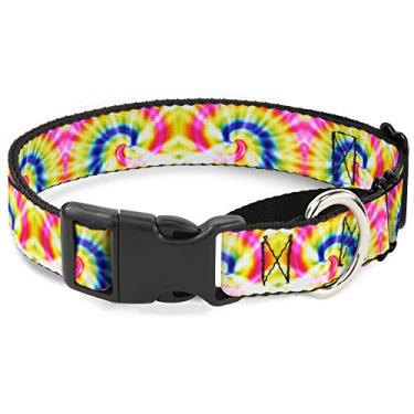 Imagem de Buckle-Down Coleira tipo gamarra "Tie Dye Swirl", multicolorido/branco, 3,8 cm de largura para pescoço-médio de 40,6 a 58,4 cm