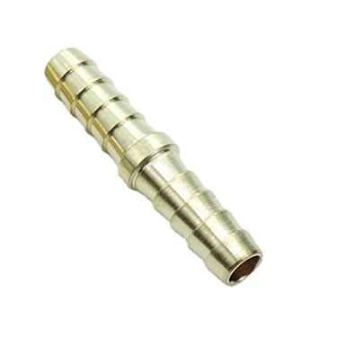 Imagem de CDQBWKJGFJ 2 peças de encaixe de farpa de mangueira de latão, farpa de 1/10.2 cm x 1/10.2 cm acessórios de farpa para mangueira de identificação de 1/10.2 cm, adaptador/acoplador de mangueira de