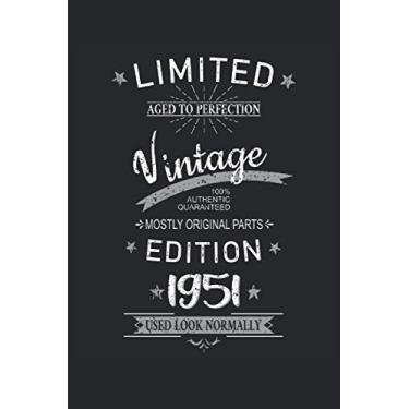 Imagem de 70. Geburtstag Limited 70 Jahre Edition 1951 Graphic Deko Vintage: NOTIZBUCH - Lustiges Geburtstags Geschenk, Geschenkidee - A5 (6x9) - 120 Seiten - ... Planer, Geburtstag, Lustig, Jahrgang, Spruch