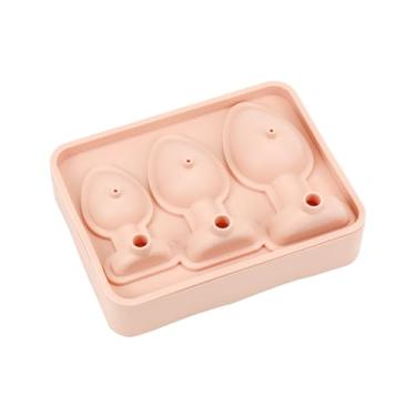 Imagem de Molde de bandeja de cubo de gelo grande em forma de silicone para uísque, coquetel, suco e muito mais - Compatível com copo Stanley (Raiz de Lótus)