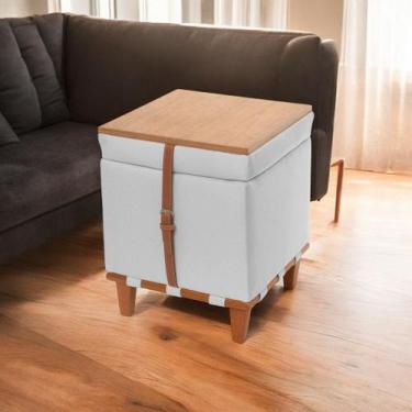 Imagem de Puff Quadrado com Baú: Elegância e Armazenamento para Sua Sala - Confo