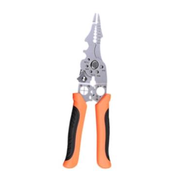 Imagem de Gralara Descascador de fios portátil, aço de alto carbono, multifuncional, ferramenta de fiação manual, ferramenta de descascamento de fios, Laranja