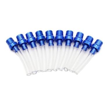 Imagem de PRO BAT Pacote com 10 tanques de combustível de duas vias para saída de ar, tampa de gás, tubo de respiro de óleo, mangueira de respiro, tampa do tanque de gasolina, ventilação para bicicleta suja,