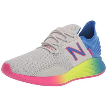 Imagem de New Balance Tênis de corrida infantil Fresh Foam Roav V1 com cadarço, Alumínio claro/cobalto, 13 Little Kid