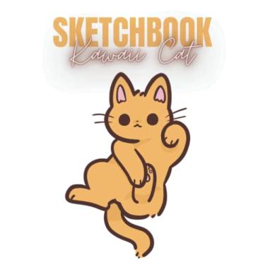 Imagem de Cute Kawaii Cat Sketchbook: Kawaii Meow Sketchbook & Notebook for Girls, Boys, Kitty Lovers (Cute Cat Notebook): 8.5" x 11" inches 150 pages - Glossy Cover Sketchbook & Notebook
