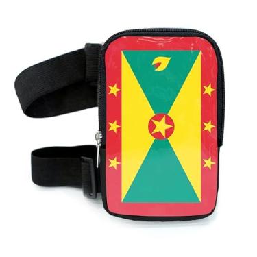 Imagem de Bolsa de coxa com bandeira | Arnês de perna para mulheres | Bolsa de cintura para atividades ao ar livre | Pochete de caminhada de carnaval com alças ajustáveis, Granada, One Size, Bolsa de coxa