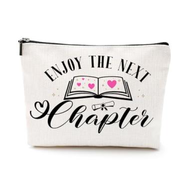 Imagem de Bolsa de cosméticos inspiradora para formatura bolsa de maquiagem classe de 2024 Phd presentes de formatura presente de parabéns para mulheres enfermeiras, Capítulo, 9.7" x 6.8 "x 2"