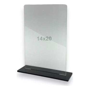 Imagem de Kit 10 Troféu Acrilico Cristal 2mm 20x14cm C/base Preta - CNC Sorocaba