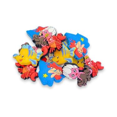 Imagem de Lashicorn Miçanga focal de silicone do filme Pequena Sereia | Pacote com 12 mistos Sebastian Linguado Bruxa do Mar para Freshie Cabide Cartolina Redondas Contas Pincéis de Maquiagem Berloques Canetas