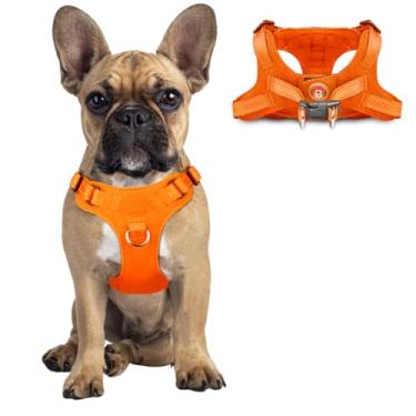 Imagem de Peitoral para cães de pequeno porte, colete refletivo ajustável para filhotes sem puxar, respirável e macio para cães pequenos e médios, gatos