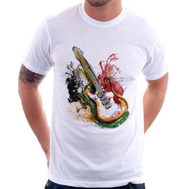 Imagem de Camiseta Guitarra Reggae - Foca na Moda, Branco, P