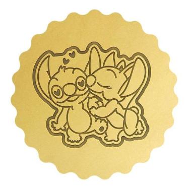 Imagem de Cortador Biscoito Stitch Casal Cute Lila Corações - DOCE IMPRESSO,  11