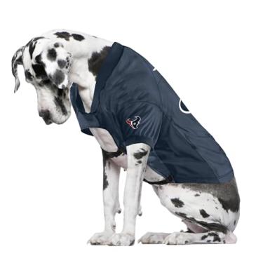 Imagem de Littlearth NFL Houston Texans Camiseta elástica para cães grandes, cor do time, cachorro grande