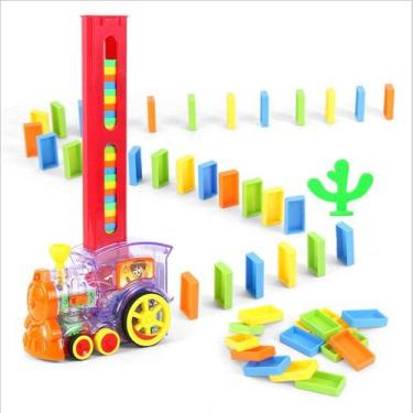 Imagem de Trem de Dominó Colorido para Crianças - Brinquedo Educativo