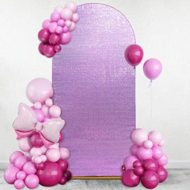 Imagem de Capa de Fundo em Arco Eternal Beauty - Sequins Lavanda (2,2 x 1,2m)