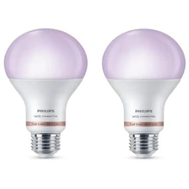 Imagem de PHILIPS Lâmpada Led A21 Branca Ajustável E Colorida De Alto Lúmen, Equivalente A 100 W, Regulável, Wi-Fi Inteligente, Wiz Connected, Compatível Com Alexa, Google Assistant E Atalhos Siri (Pacote Com