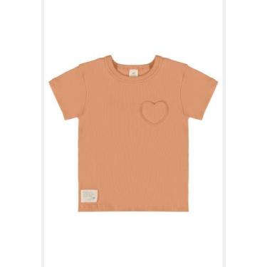 Imagem de Blusa Infantil Nature em Ribana Canelada Up Baby, Marrom, 1