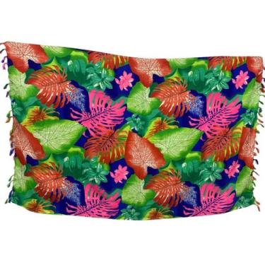 Imagem de Canga Estampada Colorida Lencinho Saída De Praia Poliéster - eletro e 
