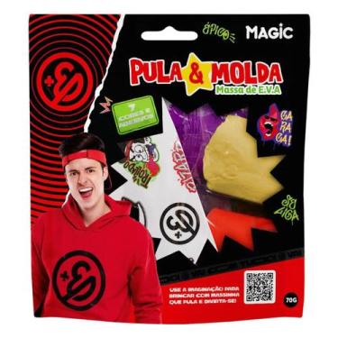 Imagem de Massa Do Enaldinho Pula E Molda de EVA 7 Cores Sortidas Com Adesivos I