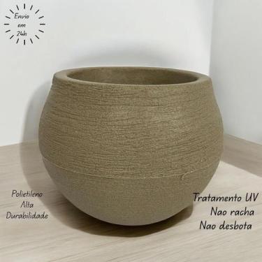 Imagem de Vaso de planta Esfera 19x22 redondo em polietileno escovado 6 litros -
