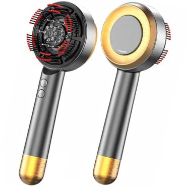 Imagem de Massageador elétrico 3 em 1 para couro cabeludo e aplicador de óleo capilar, massageador de cabelo, escova aplicadora de couro cabeludo para crescimento do cabelo, escova avançada de cuidados com o