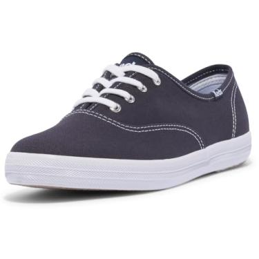Imagem de Keds Tênis feminino Champion de lona com cadarço, Lona azul marinho, 11 X-Narrow
