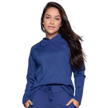 Imagem de Blusa Comfy Canelada Vekyo Com Capuz Frio Moda Casual Feminina Tamanho:M;Cor:;Gênero:Feminino-Feminino