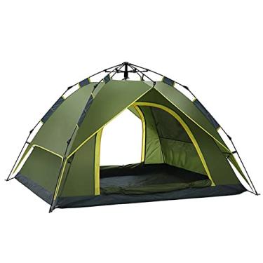 Imagem de Tenda domo para 3 a 4 pessoas, barraca de acampamento pop-up automática, leve, impermeável, à prova de vento, portátil, para acampamento, caminhada e acampamento ao ar livre