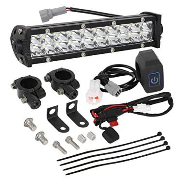 Imagem de AUTOVIC Farol de barra de luz LED para motocicleta, kit universal de barra de farol de motocross de 60 W com suportes de montagem e interruptor para CRF250F CRF110 TTR110 YZF450 serve na maioria dos guidões de 2,5 cm