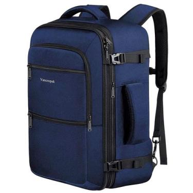 Imagem de Mochila Carry On Vancropak 50L expansível resistente à água azul