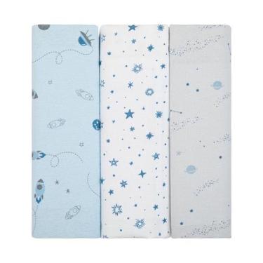 Imagem de Manta Cueiro Flanelado Bebê Menino Composê 80x60cm C/3 Un - Papi, Espa