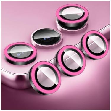 Imagem de Zeponny Protetor de lente de câmera luminoso para Samsung Galaxy A35/A55, protetor de tela de vidro temperado colorido noctilucente, brilho no escuro, anéis de liga de alumínio antiarranhões