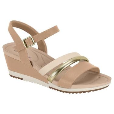 Imagem de Sandália Feminina Anabela Modare Confort Metalizado 7123.147