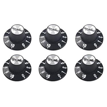 Imagem de 6Pcs Yootones Guitar Witch Hat Knobs Top Hat Knobs Compatible with SG Epiphone Les Paul Guitar (Black)