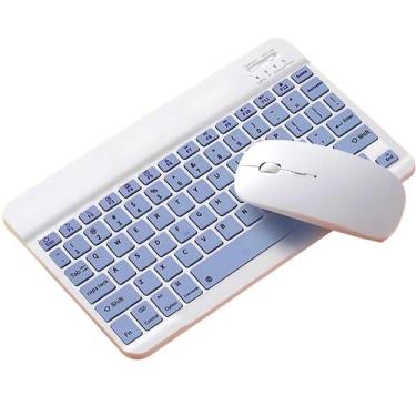 Imagem de kit teclado e mouse sem fio bluetooth connect 5.2 compatível pc IOS e 