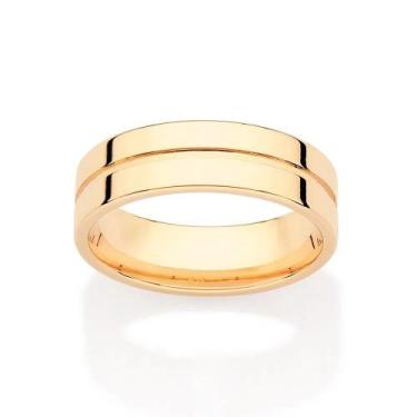 Imagem de Aliança de casamento e noivado banhado ouro 3x 24k 18k e 22k banhada a