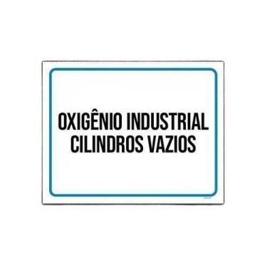 Imagem de Kit 5 Placa Oxigênio Industrial Cilindros Vios - Sinalizo.Com