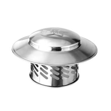 Imagem de Ankuce Tampa de chaminé superior de cone, tampa de cobertura de chaminé redonda cobertura de tela de lareira exterior cobertura de tubo de fogão -7,6 cm