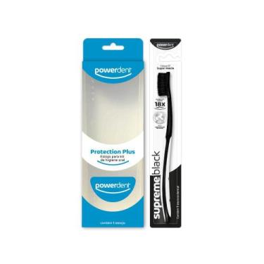 Imagem de Kit Escova de Dentes Supreme Black + Estojo Protection - Powerdent, Br