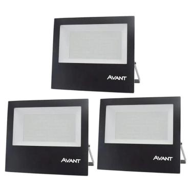 Imagem de Refletor Led Avant 150W 6500k Bivolt Preto 3 Unidades