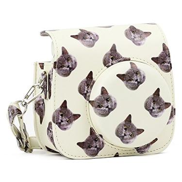 Imagem de Capa para câmera Mini 9 da Wogozan para Fujifilm Instax Mini 9/8 Conjunto de acessórios de câmera inclui: 1 álbum de foto, 6 filtros de cor, 1 lente de selfie, 10 molduras para pendurar na parede, 60 adesivos de foto, 1 alça de mão e outros, Cat, CASE