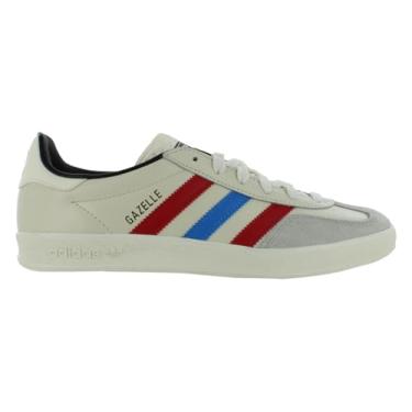 Imagem de adidas Tênis masculino Gazelle Indoor, Branco giz/Better Scarlet/Core Black, 38